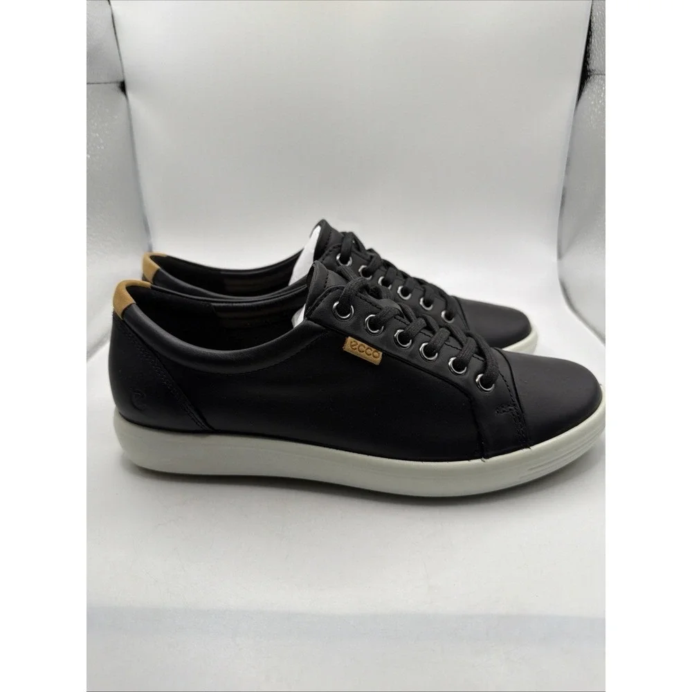 ECCO‎ Soft Men's Sneaker  Size 8-8.5 470794 01001 Black Brand New